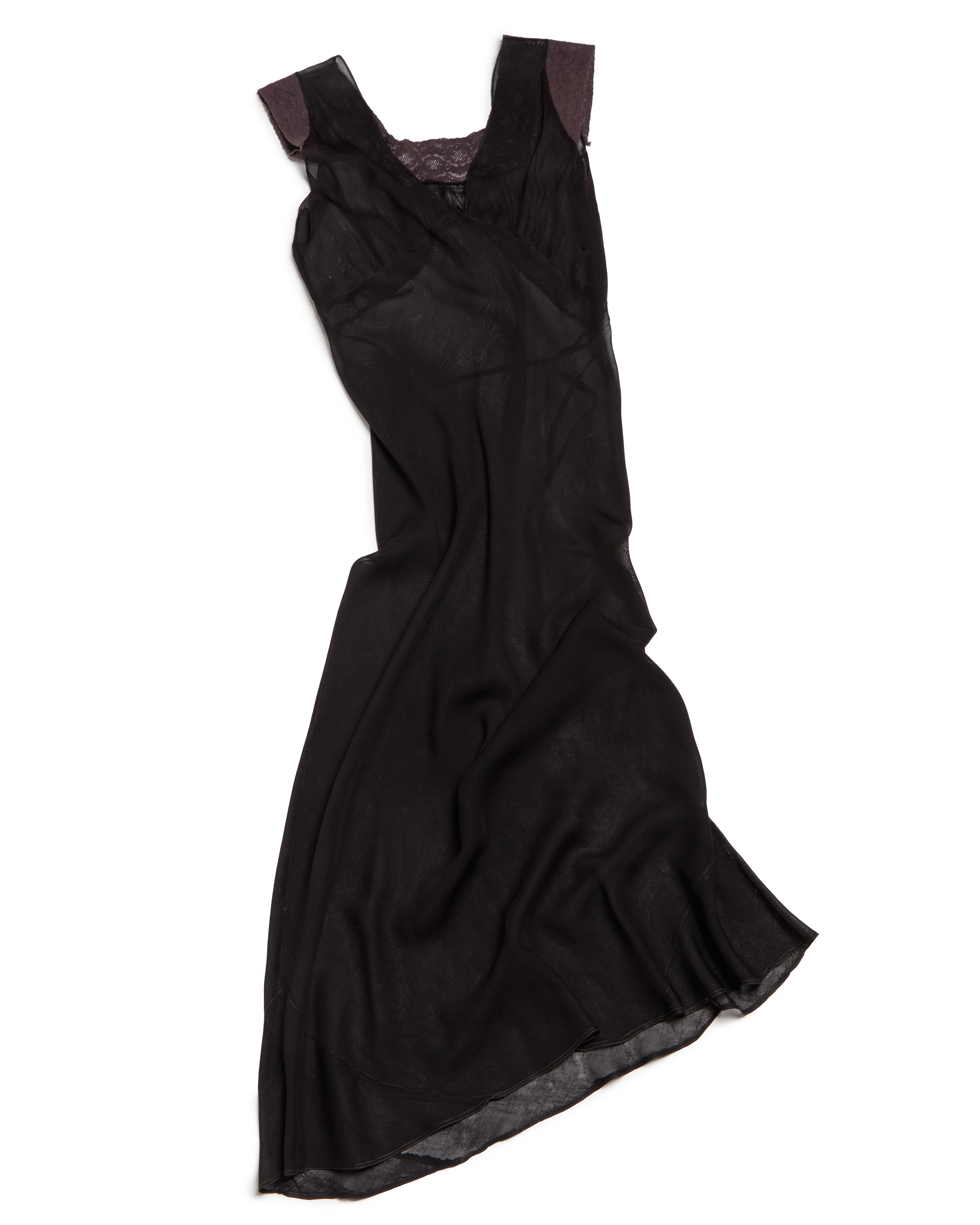 Victorian Black Silk Dress